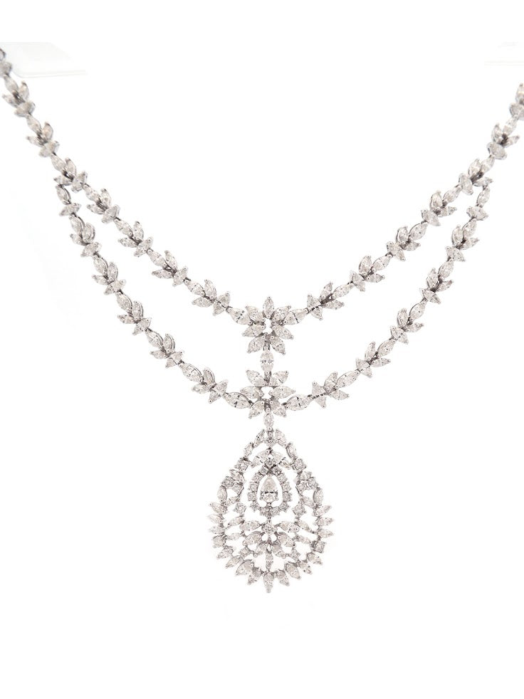 22.49ct Diamond 18K Gold Set of Necklace & Earrings Wish Fine Jewelry