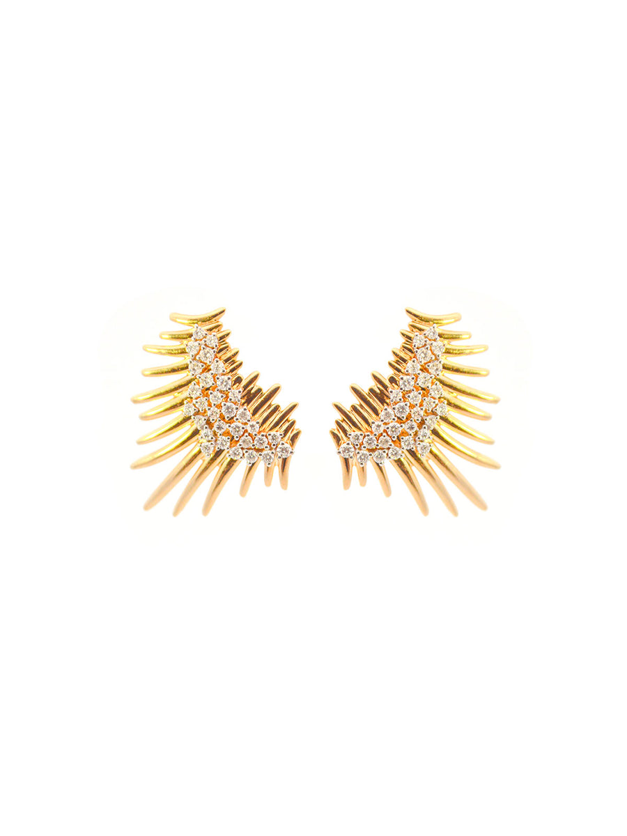 0.86ct Diamond 18K Gold Statement Earrings