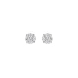 0.66ct Diamond 18K Gold Illusion Stud Earrings