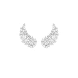 2.30ct Diamond 18K Gold Leaf Climber Earrings