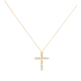 3.60ct Diamond 18K Gold Cross Necklace