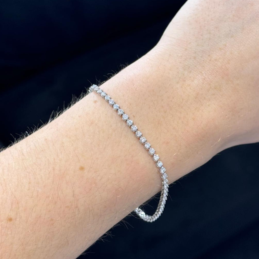 2.90ct Diamond 14K Gold Tennis Bracelet