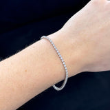 2.10ct Diamond 18K Gold Butter Cup Tennis Bracelet