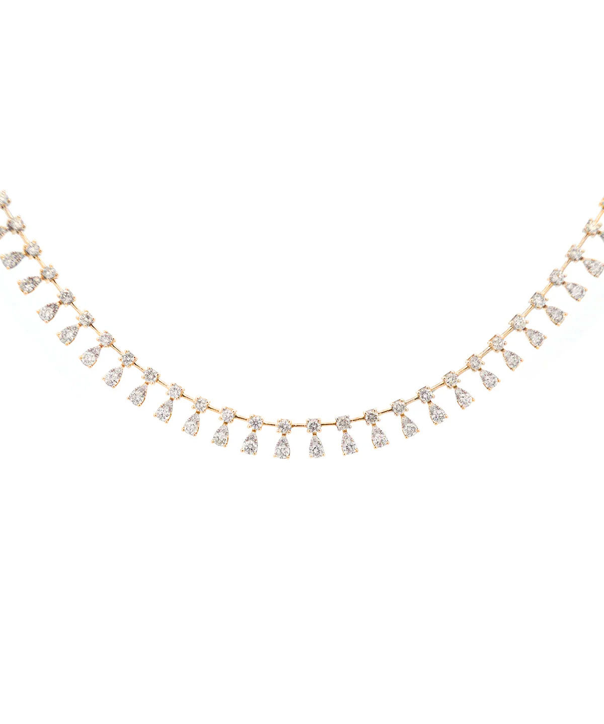 4.00ct Diamond 18K Gold Floating Tennis Necklace