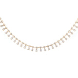 4.00ct Diamond 18K Gold Floating Tennis Necklace