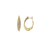 1.00ct Diamond 18K Gold Multi Hoop Earrings