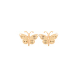 14K Gold Butterfly Stud Earrings