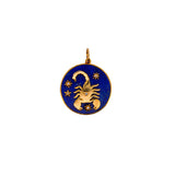 18.64ct Diamond Lapis Lazuli 18K Gold Scorpio Pendant