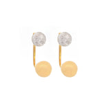 1.21ct Diamond 14K Gold Day & Night Earrings