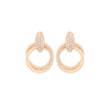 1.75ct Diamond  14K Gold Drop Circle Earrings