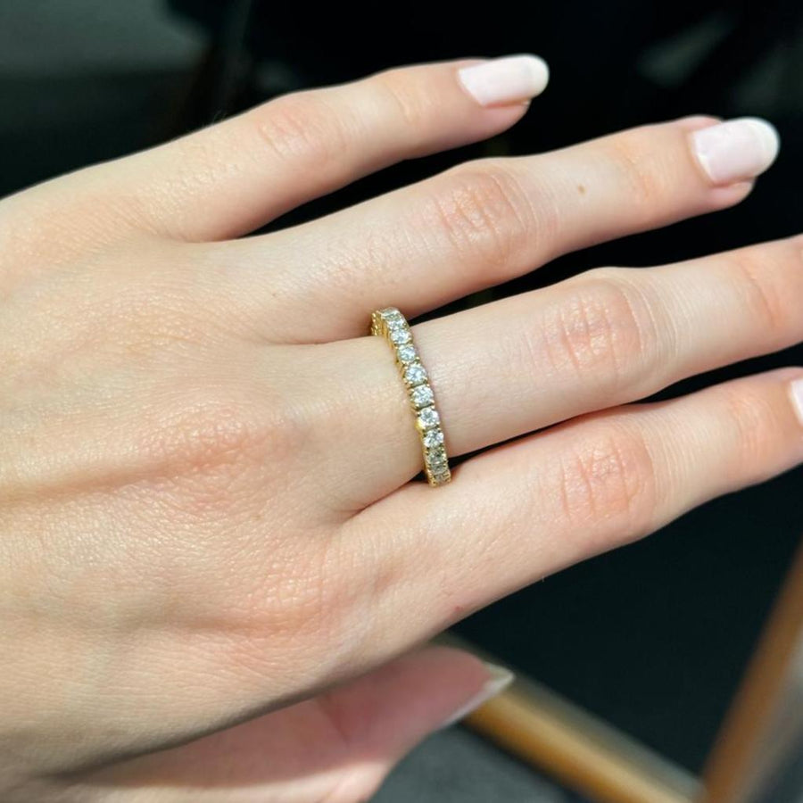 1.55ct Diamond 18K Gold Eternity Ring