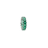 7.00ct Emerald 18K Gold Eternity Band Ring