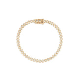 7.50ct Diamond 18K Gold Heart Bezel Tennis Bracelet