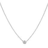 0.22ct Diamond 14K Gold Solitaire Necklace