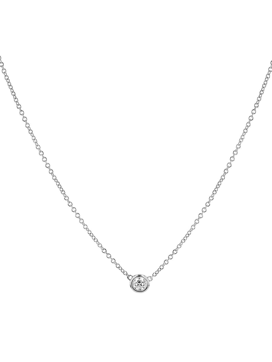 0.22ct Diamond 14K Gold Solitaire Necklace