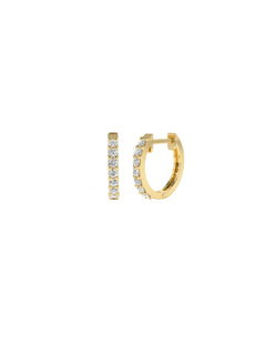 0.36ct Diamond 18K Gold Huggie Hoops Earrings