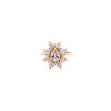 2.35ct Diamond 18K Gold Flower Ring