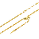 14K Gold Small Snake Wheat Adjustable Lariat Necklace