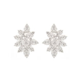 3.69ct Diamond 18K Gold Leaf Earrings