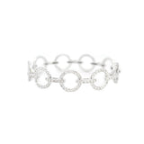 3.09ct Diamond 18K Gold Multi Circle Bangle Bracelet