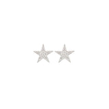 0.76ct Diamond 14K Gold Pave Star Earrings