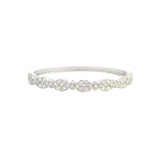 4.00ct Diamond 18K Gold Cluster Bangle Bracelet