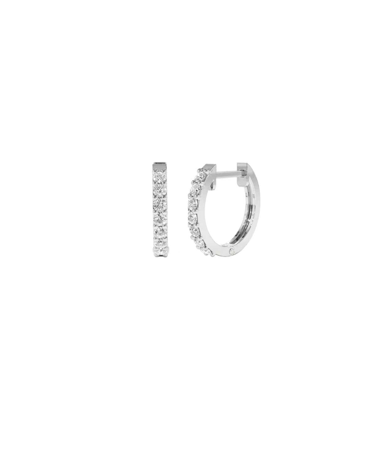 0.36ct Diamond 18K Gold Huggie Hoops Earrings