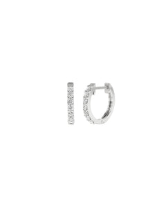 0.36ct Diamond 18K Gold Huggie Hoops Earrings