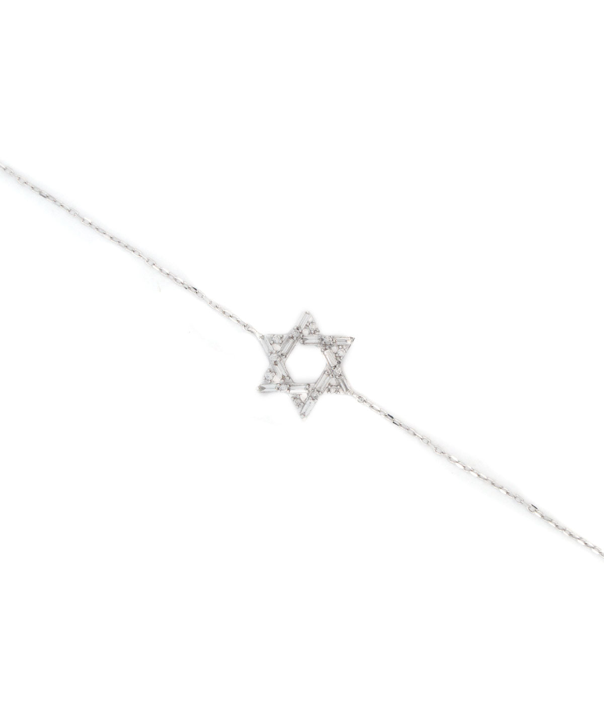 0.19ct Diamond 18K Gold Star of David Bracelet