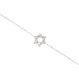 0.19ct Diamond 18K Gold Star of David Bracelet