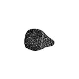 2.90ct Black Diamond 18K Gold Pave Signet Ring