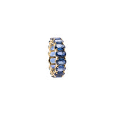 7.30ct Sapphire 18K Gold Eternity Band Ring