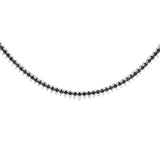 5.09ct Black Diamond 18K Gold Stationed Tennis Necklace