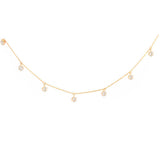 1.13ct Diamond 18K Gold Stationed Chain Necklace