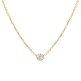 0.22ct Diamond 14K Gold Solitaire Necklace