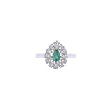 0.70ct Diamond Emerald 14K Gold Vintage Style Ring