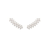 1.30ct Diamond 18K Gold Princess Cut Climber Earrings