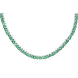 22.50ct Emerald 18K Gold Tennis Necklace 22''