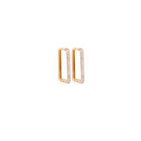 0.57ct Diamond 18K Gold Square Hoop