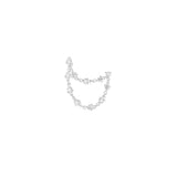 0.88ct Diamond 18K Gold Single Draped Chain Earring