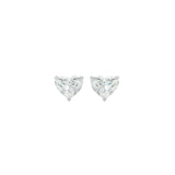 2.04ct Diamond 18K Gold Heart Shaped Stud Earrings
