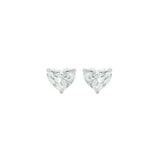 GIA 3.01ct Diamond 18K Gold Heart Shaped Stud Earrings