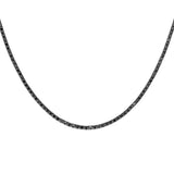 8.96ct Black Diamond 18K Gold Tennis Necklace