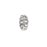 0.50ct Diamond 18K Gold Pave Cuban Chain Ring