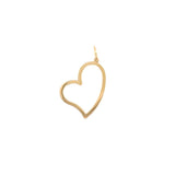14K Gold Open Heart Pendant