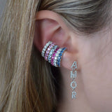 0.54ct Amethyst Ear Cuff in 14K White Gold