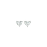 1.00ct Diamond 18K Gold Heart Shaped Stud Earrings