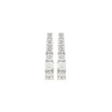 4.65ct Diamond 14K Gold Graduated Tennis Earrings