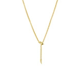14K Gold Small Snake Wheat Adjustable Lariat Necklace