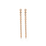 0.94ct Diamond 18K Gold Graduated Dangle Drop Earrings
